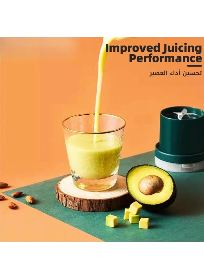 خلاط شخصي صغير محمول 300 مل – خلاط عصير USB قابل لإعادة الشحن، 6 شفرات من الفولاذ المقاوم للصدأ للمطبخ والمنزل والسفر والمكتب والرياضة، تشغيل بزر واحد،مثالي للعصائر، مخفوق البروتين وطعام الأطفال - Image 4